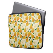 Golden Pears Pattern Laptop Sleeve (Voorkant Links)