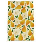 Golden Pears Pattern Medium Cadeauzakje (Voorkant)