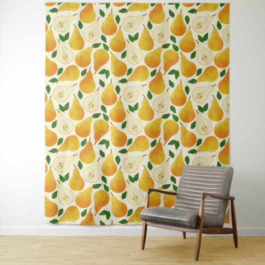 Golden Pears Pattern Wandkleed (In situ)