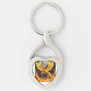 Golden Pegasus Horse Sleutelhanger