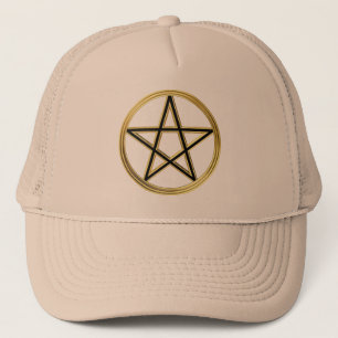 Golden pentagram trucker pet