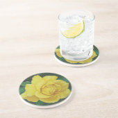 Golden Petals Sandstone Onderzetter (Zijkant)