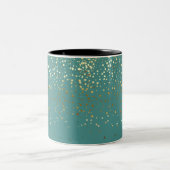 Golden Petite Stars Café Mug Turquoise (Centre)