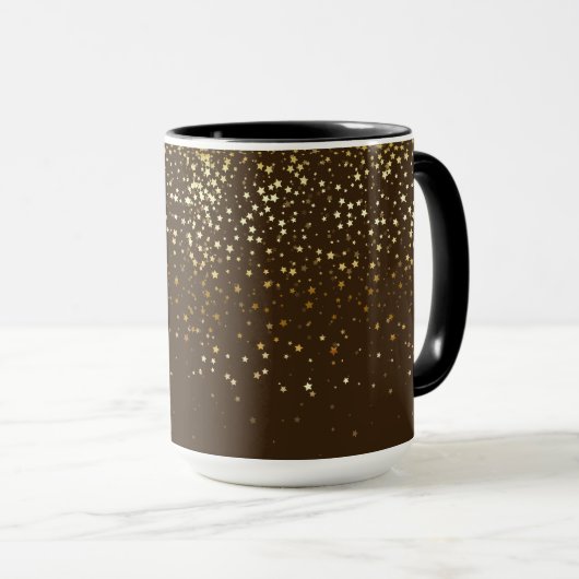 Golden Petite Stars Two-Tone Coffee Mok-Brown Mok (Voorkant rechts)