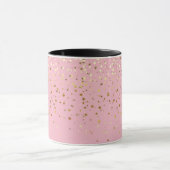 Golden Petite Stars Two-Tone Coffee Mok-roze Mok (Midden)