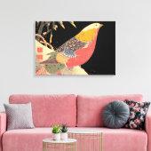 Golden Pheasant in de sneeuwpop Itô Jakuchã vogelk Canvas Afdruk (Insitu (Woonkamer))