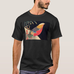 Golden Pheasant in sneeuw door Ito Jakuchu T-shirt