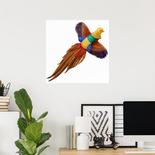 Golden Pheasant Print (Thuiskantoor)