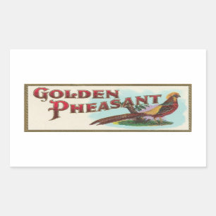 Golden Pheasant Rechthoekige Sticker