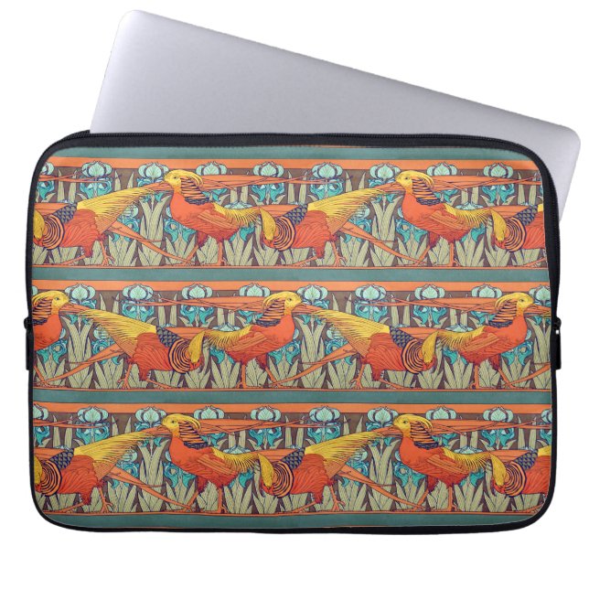 Golden Pheasant Retro Laptop Sleeve (Voorkant)