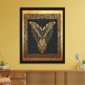 Golden Phoenix Elegance Canvas Afdruk (Insitu (Woonkamer))