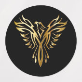 Golden phoenix, elegance labels (Design 2)