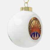 Golden Phoenix gepersonaliseerd Keramische Bal Ornament (Links)