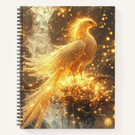 Golden Phoenix Rising Notebook Notitieboek