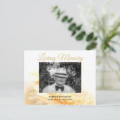 Golden Photo Funeral Memorial Service Invitation (Debout devant)
