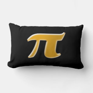 Golden PI op zwart Kussen