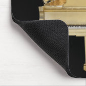 Golden Piano op zwarte Muismat (Hoek)