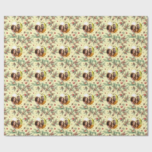 Golden Pine Frame Cadeaupapier (Vlak)