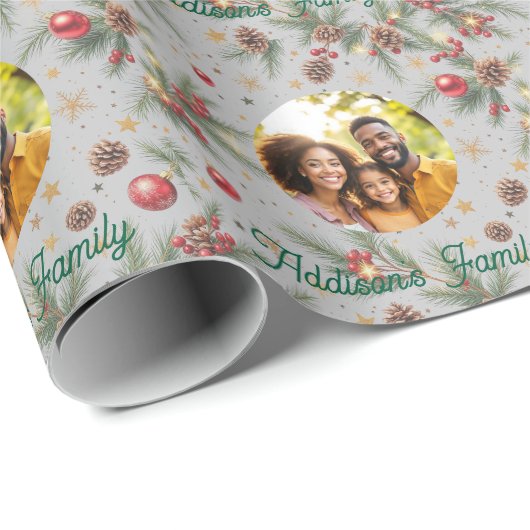 Golden Pine Frame Cadeaupapier (Rol Hoek)