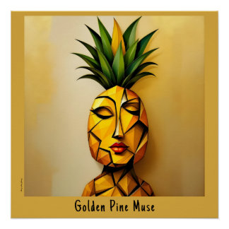 Golden Pine Muse - Glanzend Poster Perfect Poster