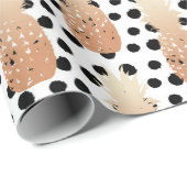 Golden Pineapples Pattern Tropical Cadeaupapier (Rol Hoek)