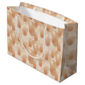 Golden Pineapples Pattern Tropical  Groot Cadeauzakje (Achterkant Gekanteld)