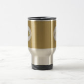 Golden Pinstripe Monogram Mok (Center)