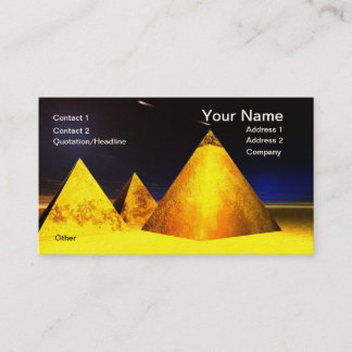 Golden Piramids BusinessCard Visitekaartje