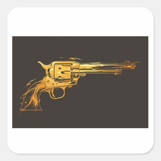Golden Pistool Cowboy sticker (Voorkant)