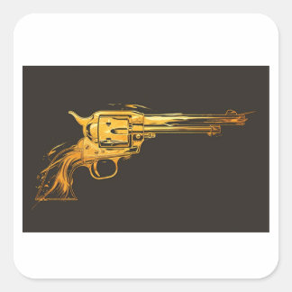 Golden Pistool Cowboy sticker