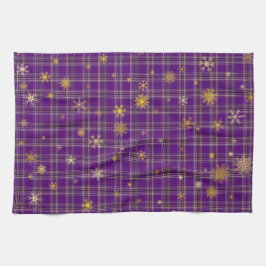 Golden Plaid Noel Theedoek