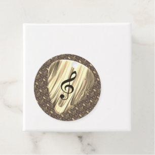 Golden Plectron – Stijlvol design voor muziekliefh Bedankjes Labels