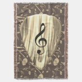 Golden Plectron – Stijlvol design voor muziekliefh Deken (Voorkant Verticaal)