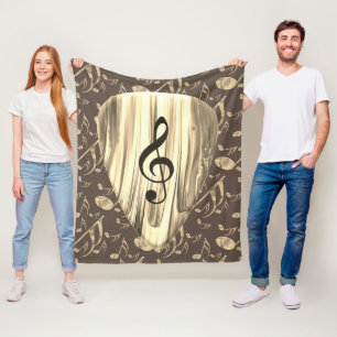 Golden Plectron – Stijlvol design voor muziekliefh Fleece Deken