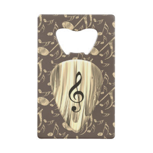 Golden Plectron – Stijlvol design voor muziekliefh Kredietkaart Flessenopener