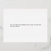 Golden Plumeria Mariage Enclôture Carte Real Foil (Verso)