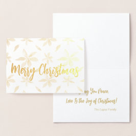 Golden Poinsettia Merry kerst - Specialized Foi Folie Kaarten