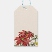 Golden Poinsettia | Personalized December 25 Blank Cadeaulabel (Achterkant)