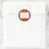 Golden Polka Dots Afstuderen Sticker (Tas)