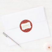 Golden Polka Dots Afstuderen Sticker (Envelop)