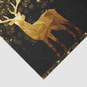 Golden Polygon Geometric Deer Tissuepapier (Detail)
