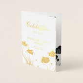 Golden Poppies Viering van het leven begrafenispro Folie Kaarten (Voorkant)