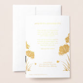 Golden Poppies Viering van het leven begrafenispro Folie Kaarten (Met envelop)