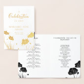 Golden Poppies Viering van het leven begrafenispro Folie Kaarten (Display)