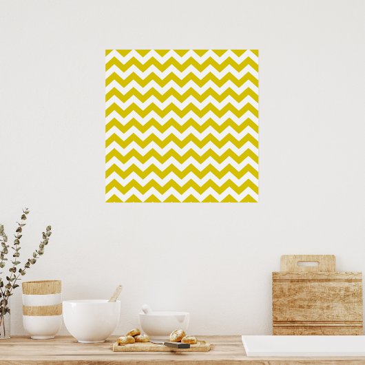 Golden Poppy Safari Chevron Poster (Keuken)