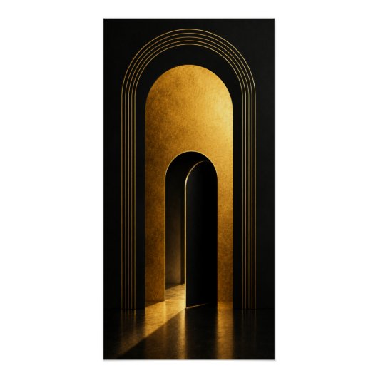 Golden Portal Wall Art Poster (Devant)