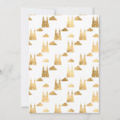 Golden Princess Castle Clouds Royal Magic Save The Date (Achterkant)