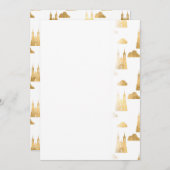 Golden Princess Castle Clouds Royal Magic Save The Date (Voorkant / Achterkant)