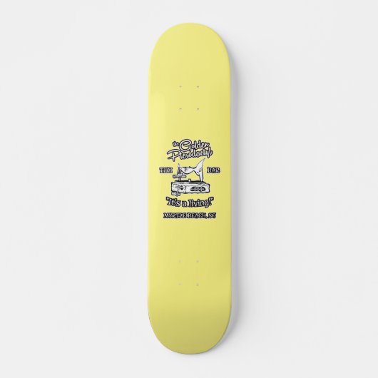 Golden Pterodactyl Tiki Bar Skateboard (Voorkant)