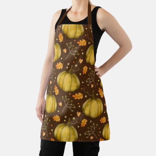 Golden Pumpkins Apron Schort (Insitu)